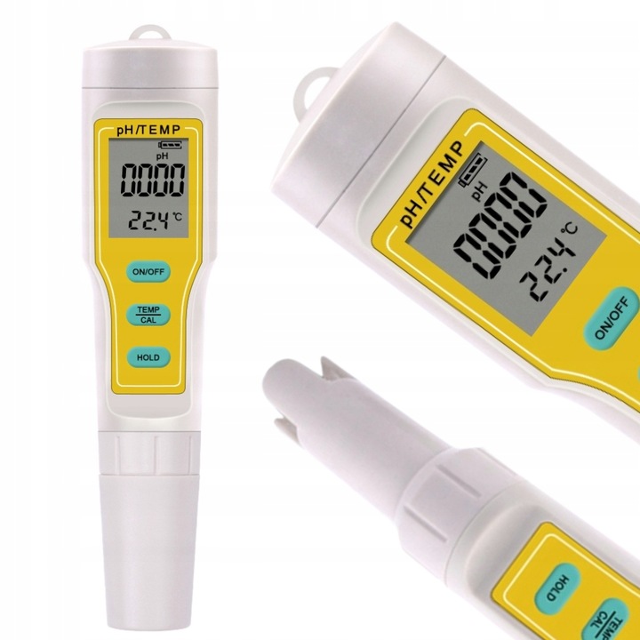 Miernik pH metr tester bufory wody ATC temperatura akwarium kompensacja