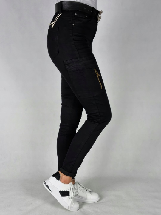 SPODNIE BOJÓWKI CZARNE ROZMIAR 40/L