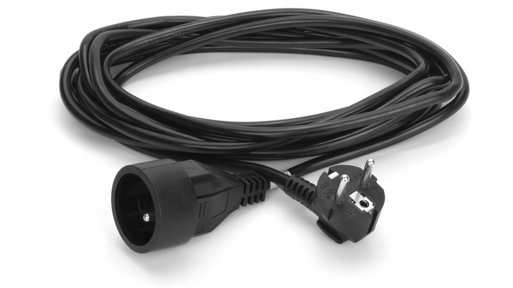 PRZEDŁUŻACZ SIECIOWY 1 GNIAZDO UZIEMIENIE GRUBY ELEKTRYCZNY KABEL RTV