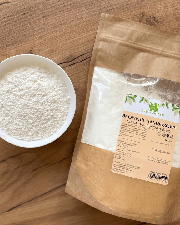 MĄKA BAMBUSOWA BŁONNIK BAMBUSOWY keto 500g naturalny low do wypieków bf 100