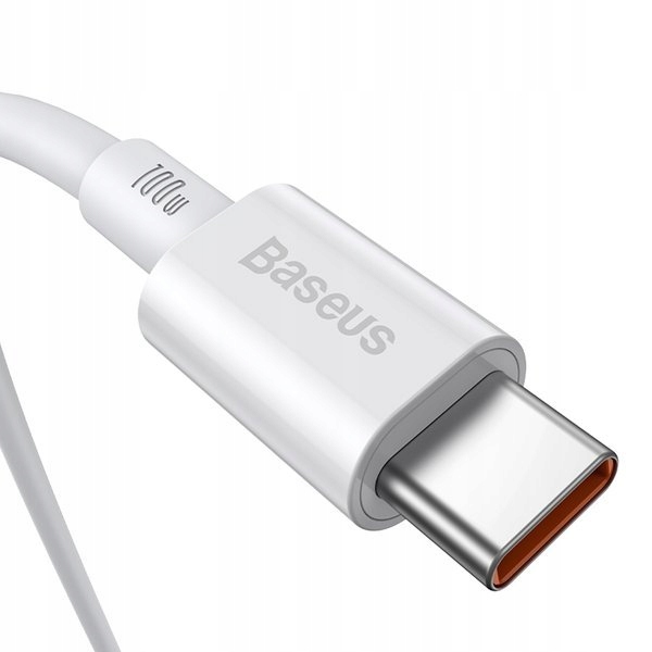 BASEUS MOCNY KABEL USB-C SZYBKIE ŁADOWANIE PRZEWÓD TYP-C PD 100W 5A QC 2M