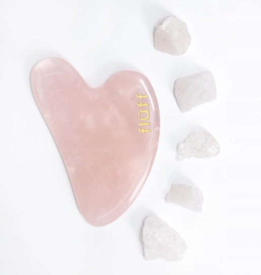 Fluff Kamień Gua Sha do Masażu Twarzy Różowy Kwarc