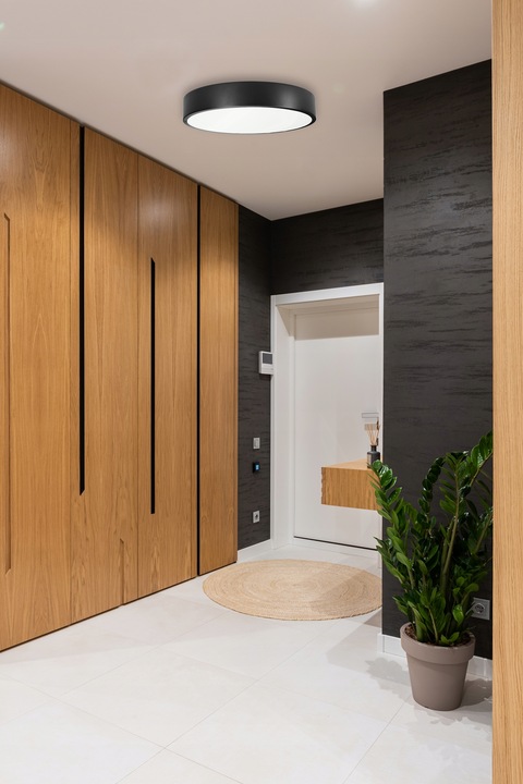 Lampa Sufitowa LED Plafon Natynkowy 30W 30CM Panel Okrągły Czarny