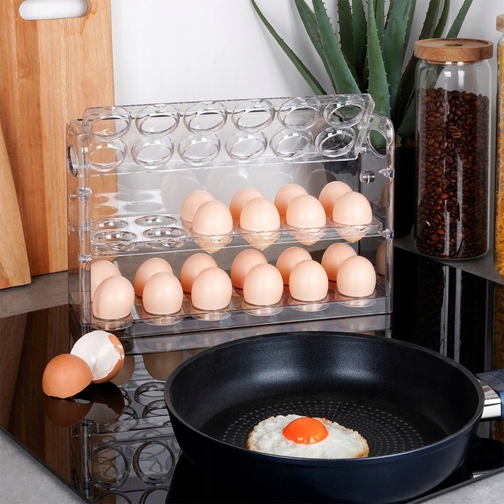 Pojemnik NA 36 JAJEK jajka pudełko organizer kuchenny do lodówki piętrowy
