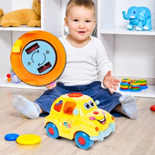 AUTO SORTER SAMOCHÓD Z KLOCKAMI NA BATERIĘ AUTKO WESOŁEK DLA DZIECI KLOCKI