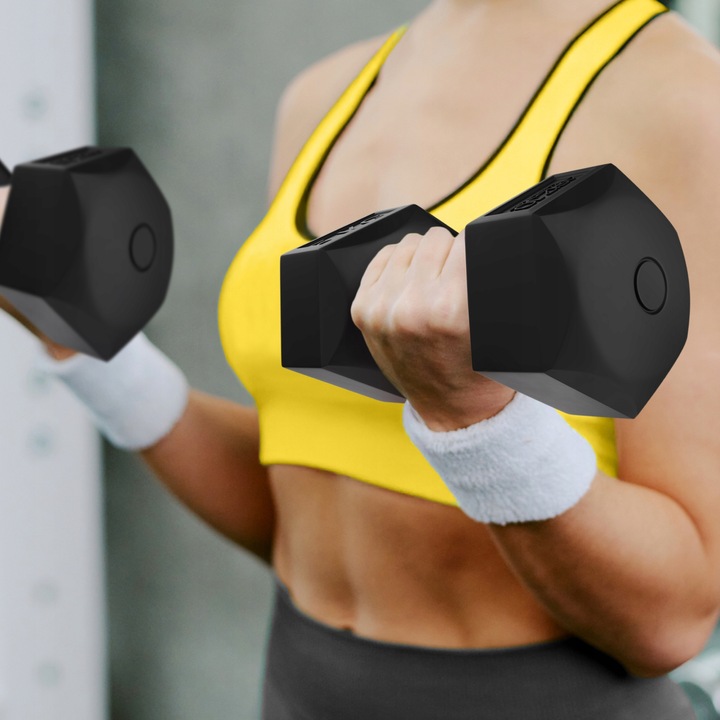 HANTLE BITUMICZNE HANTELKI ZESTAW DO ĆWICZEŃ FITNESS SIŁOWNIA TRENING 2x5kg