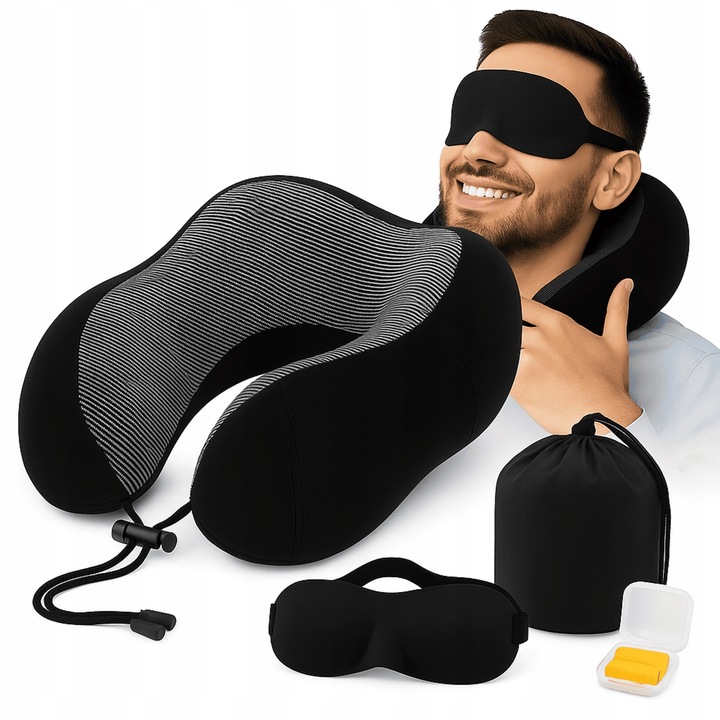 PODUSZKA PODRÓŻNA TURYSTYCZNA ROGAL DO SAMOLOTU + OPASKA + ZATYCZKI