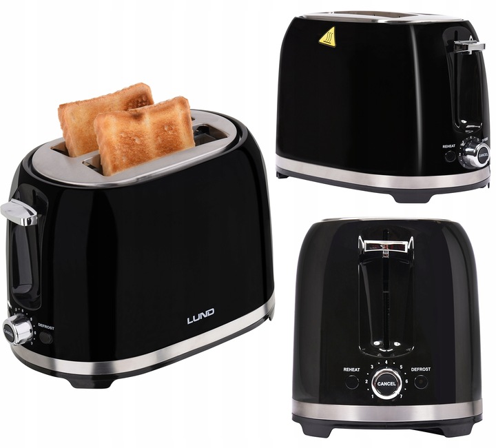 TOSTER DO KANAPEK 7 POZIOMÓW OPIEKANIA 850W 2 KROMKI FUNKCJA