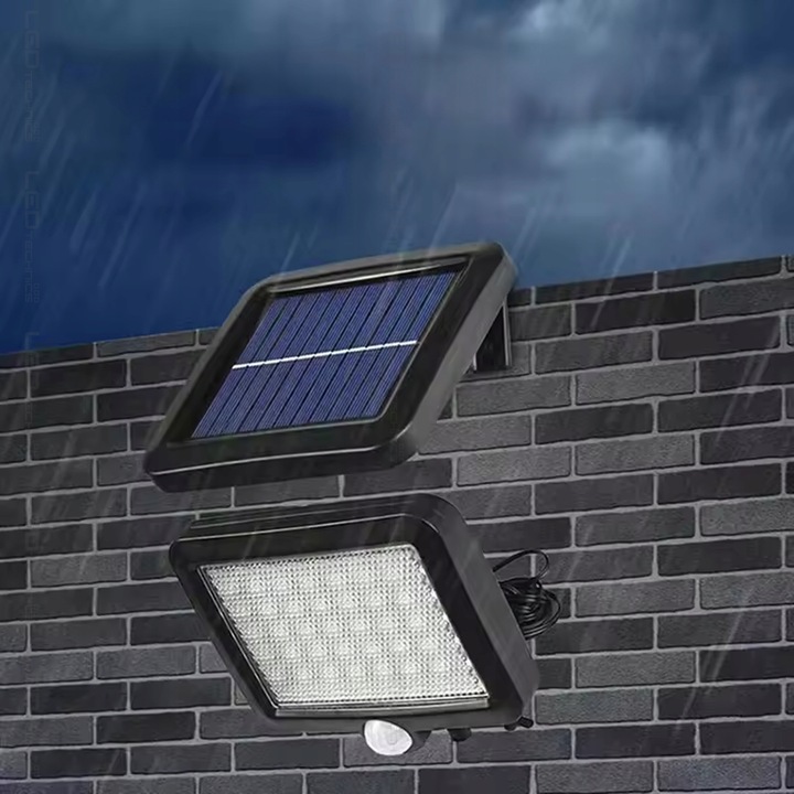 Lampa solarna LED czujnik ruchu zmierzchu Naświetlacz zewnętrzny PIR