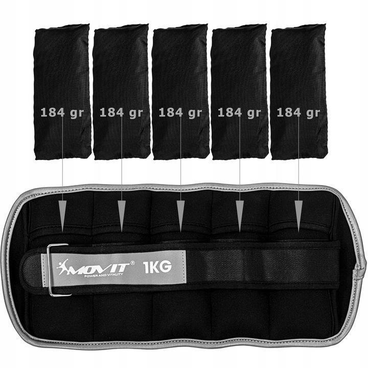 REGULOWANE OBCIĄŻNIKI NEOPRENOWE 2x 1 KG RĘCE NOGI