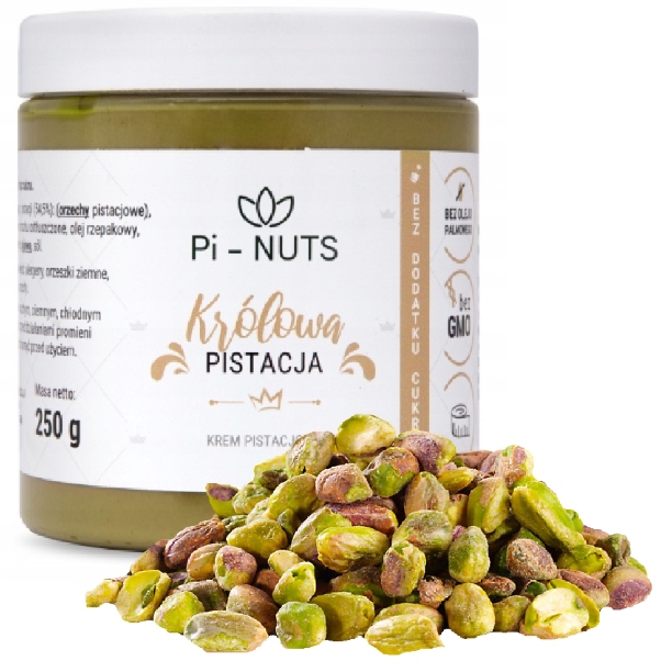 KREM PISTACJOWY BEZ DODATKU CUKRU "KRÓLOWA PISTACJA" PI-NUTS 250g