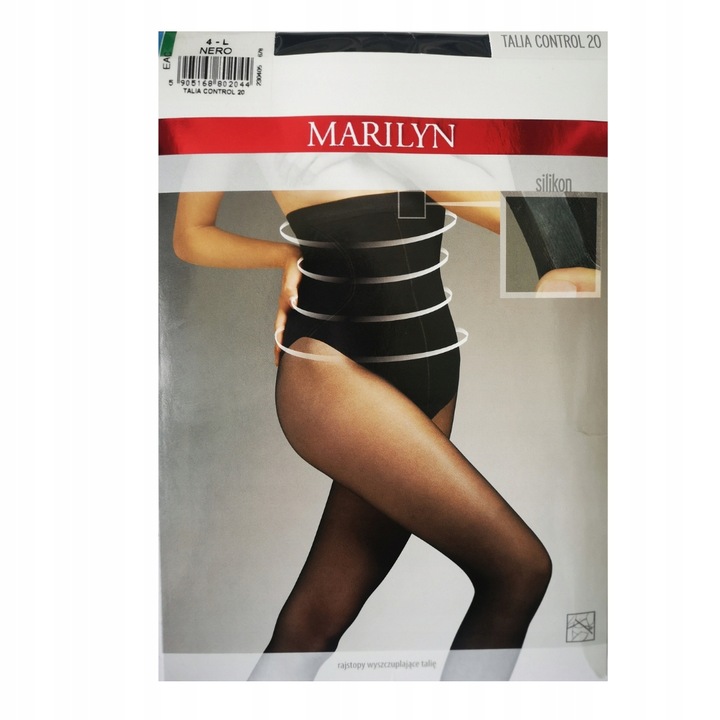 Rajstopy gładkie Marilyn Talia Control 20den czarny Nero rozmiar 3