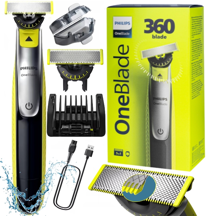 GOLARKA PHILIPS ONEBLADE 360 MASZYNKA DO ZAROSTU TRYMER DO GOLENIA BRODY