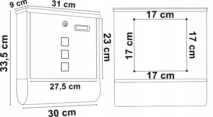 SKRZYNKA NA LISTY GAZETY POCZTĘ OGORDZENIE DO DOMU POCZTOWA CZARNA