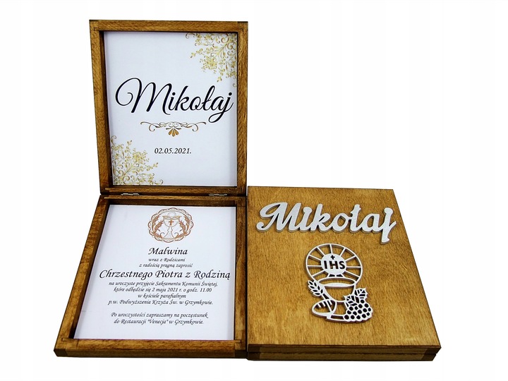 Zaproszenie Na Komunię Komunijne Dla Chrzestnych