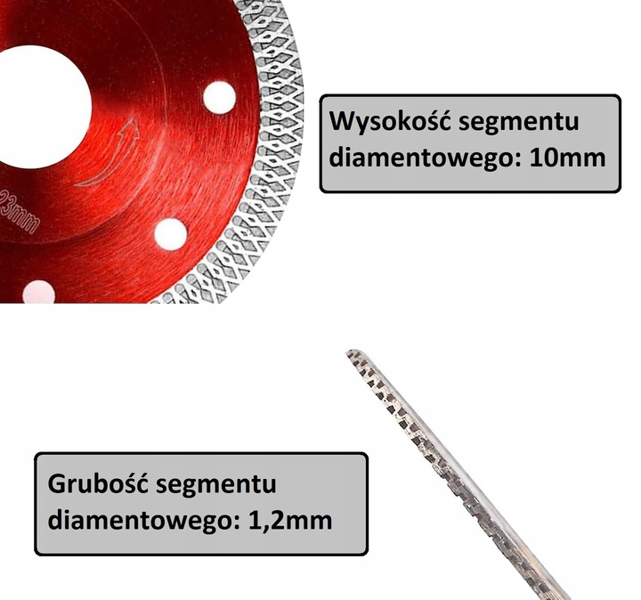 2x TARCZA DIAMENTOWA DO CIĘCIA GRESU PŁYTEK 125MM CERAMIKI BETONU SPIEKU