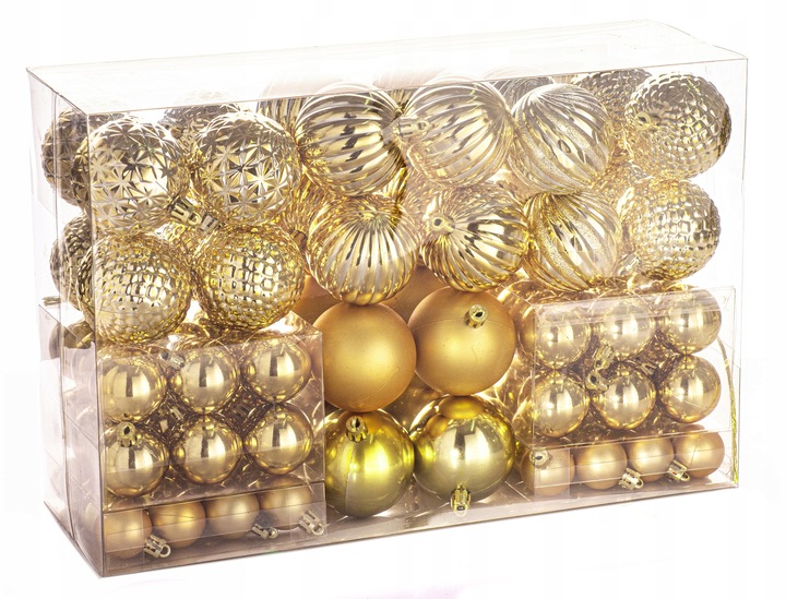 BOMBKI CHOINKOWE nietłukące ZESTAW 100szt piękny zestaw ŚWIĘTA