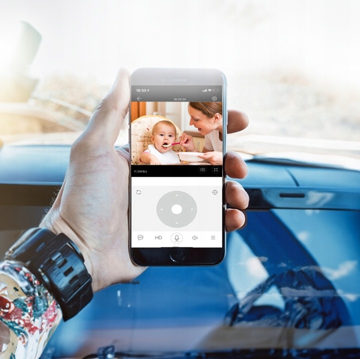 KAMERA WIFI IP SMART OBROTOWA FULL HD 2MP MONITORING 1080p ZOOM 4x DETEKCJA