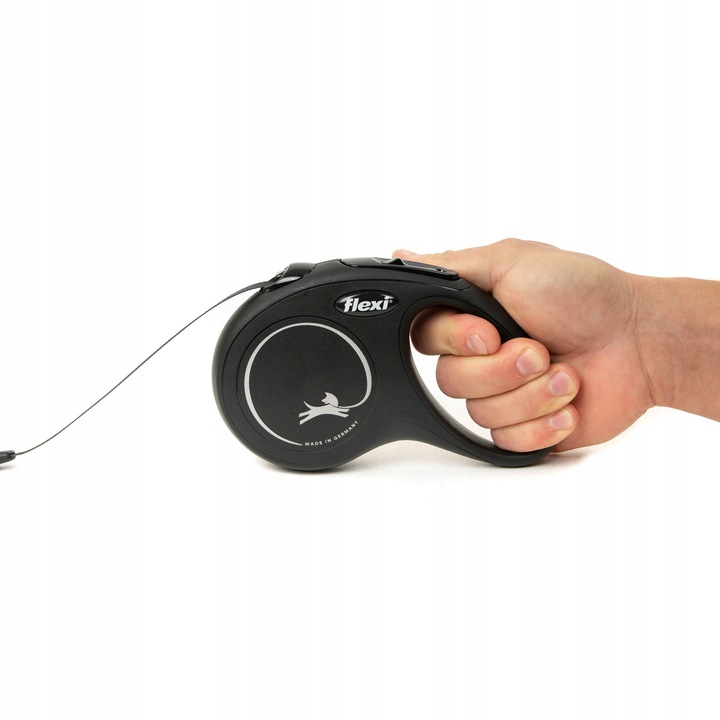 Smycz Automatyczna Dla Psa Flexi Classic S Taśma 5m Czarna Do 15kg
