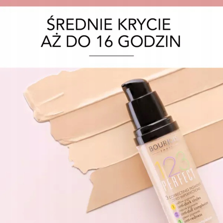 BOURJOIS 123 Perfect Kryjący Podkład do twarzy 30 ml - 51 Light