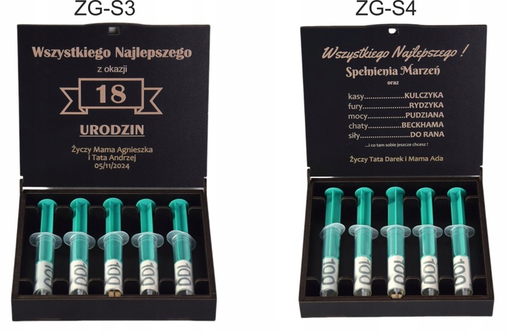 Pudełko Zastrzyk Gotówki Prezent na 18 Urodziny