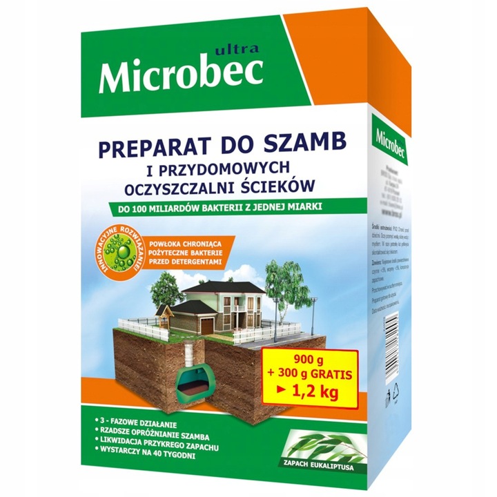 BIO MICROBEC Ultra 10 x MOCNIEJSZY BAKTERIE 1,2 kg