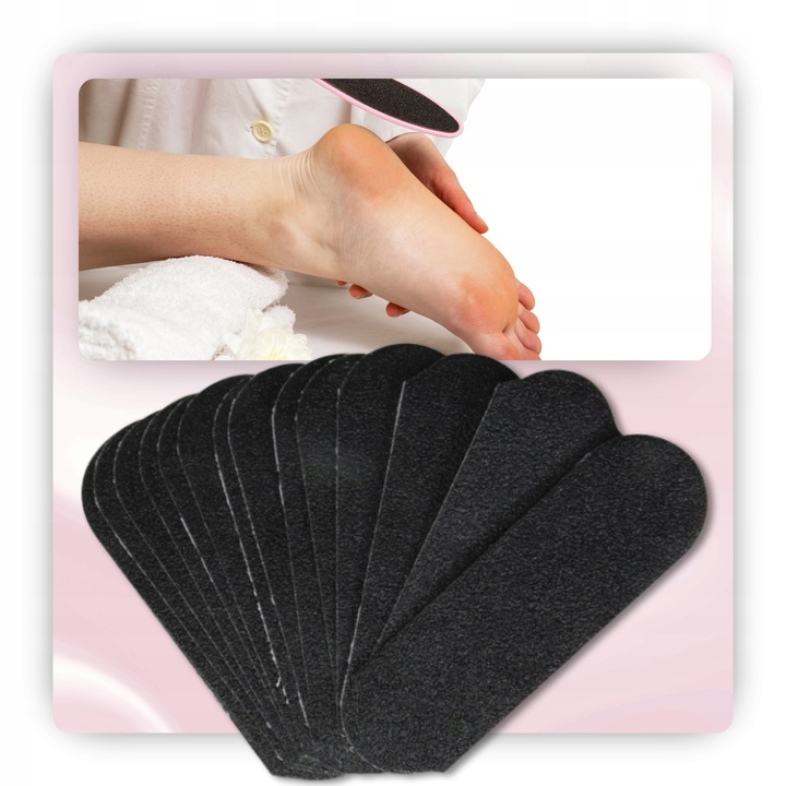 Wkłady do tarki do stóp CUCCIO wymienne Czarne gradacja 80 50szt