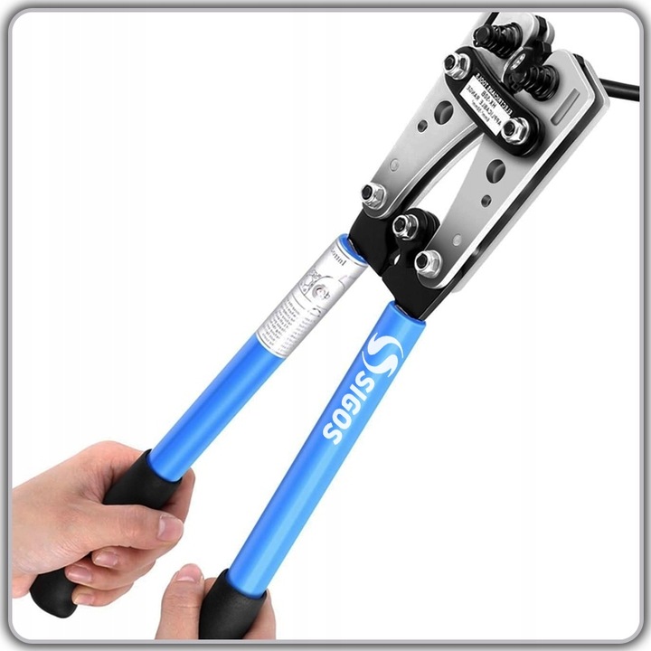 ZACISKARKA KABLI PRZEWODÓW PRASKA TULEJKI 6-50mm2 + 60 końcówek