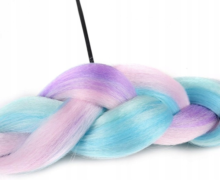 ZESTAW 6 SZTUK WŁOSY SYNTETYCZNE DO WARKOCZYKÓW KOLOROWE OMBRE