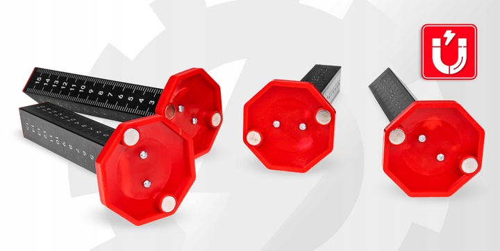 ZNACZNIK MAGNETYCZNY DO POZIOMOWANIA SŁUPEK LINIJKA DO POZIOMIC 4