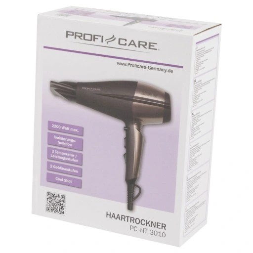 PROFICARE PROFESJONALNA SUSZARKA DO WŁOSÓW 2200W JONIZACJA KONCENTRATOR