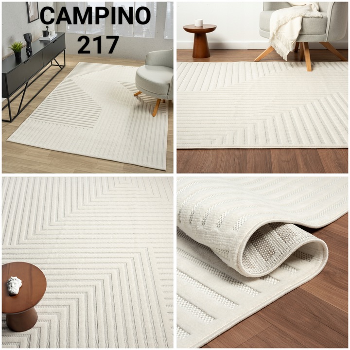 NOWOCZESNY ELEGANCKI DYWAN 120x170 DO SALONU KREMOWY RÓŻNE WZORY