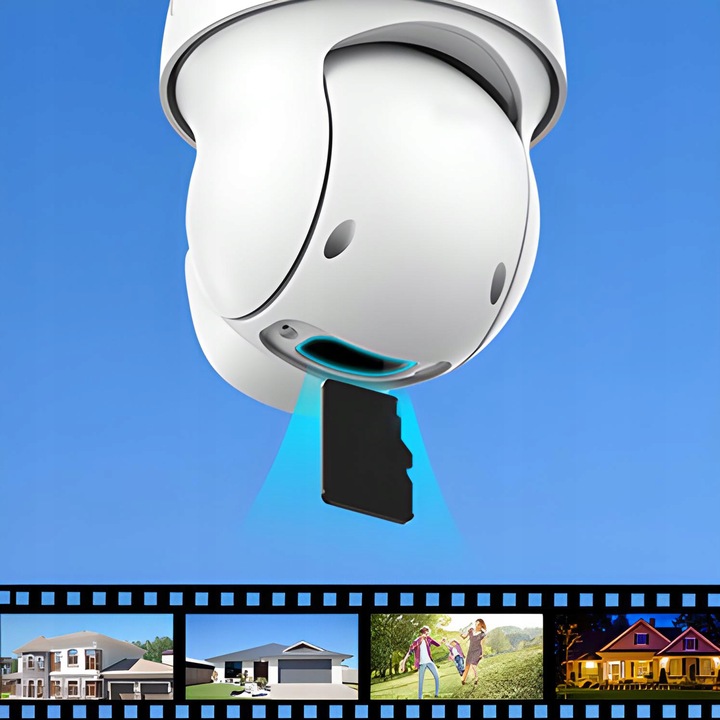 OBROTOWA KAMERA ZEWNĘTRZNA ZOOM 4X WIFI IP 2MPx + KARTA SD 32GB APLIKACJA