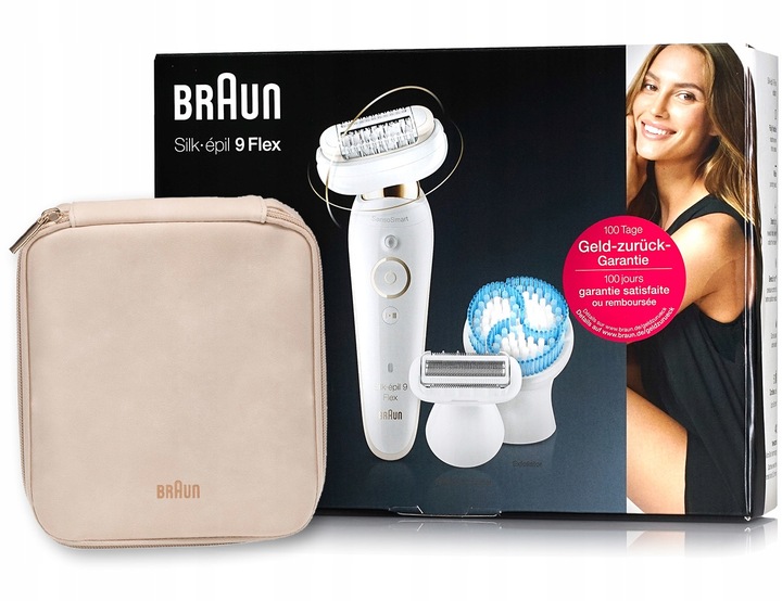 DEPILATOR BRAUN Silk-epil 9 Flex 360° 3D Wet&Dry SensoSmart + GOLARKA