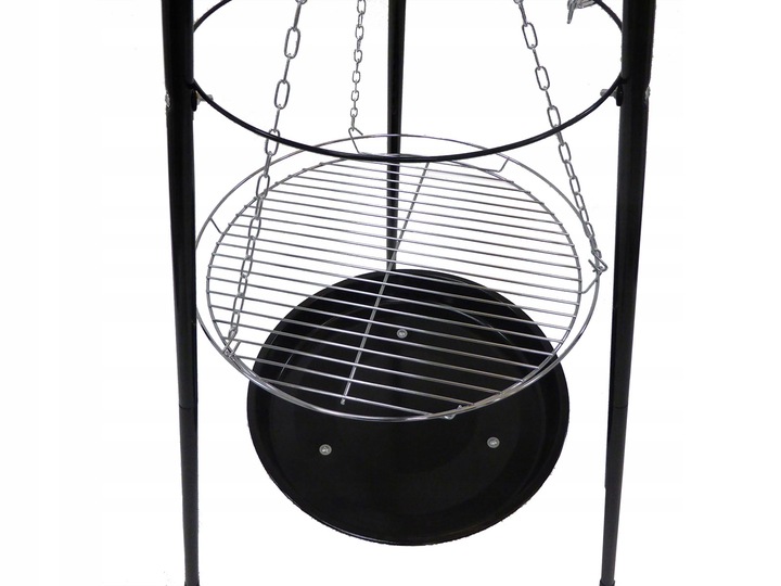 GRILL TRÓJNÓG NA OGNISKO OGRODOWY Z RUSZTEM DO PALENISK 60 CM WYSOKOŚĆ