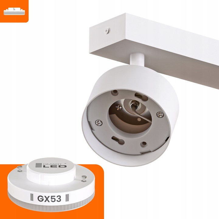 Oprawa Halogenowa 4X GX53 Lampa Sufitowa Natynkowa Ruchoma Kinkiet