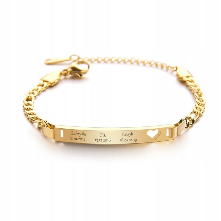 BRANSOLETKA z GRAWEREM imiona DZIECI pary kolory