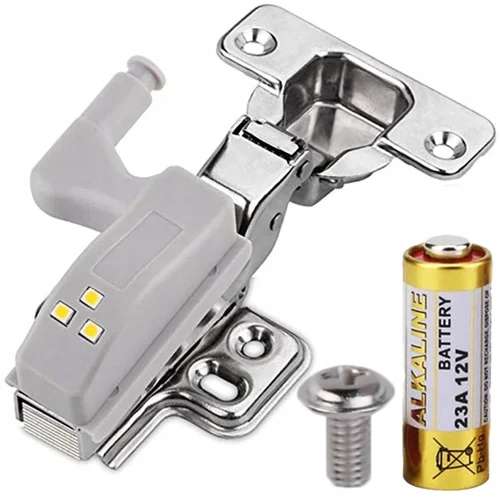 10x LAMPKA LED DO SZAFKI NA ZAWIAS DRZWI + BATERIA