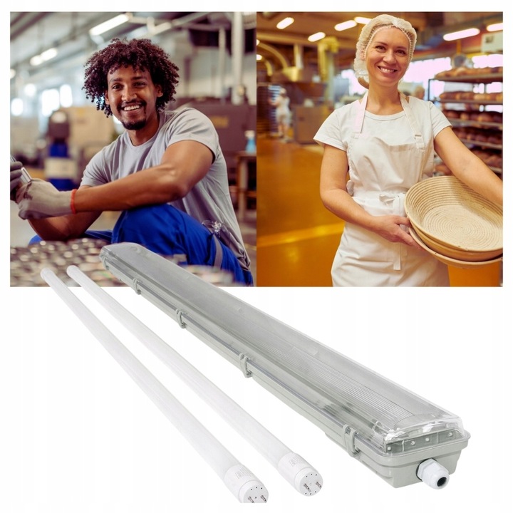 Oprawa Hermetyczna 120cm lampa + 2x świetlówki LED Wodoszczelna Do