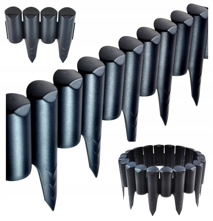 PALISADA OGRODOWA - UV- WYSOKA Wytrzymała Płotek Ogrodowy Obrzeże - Brązowa