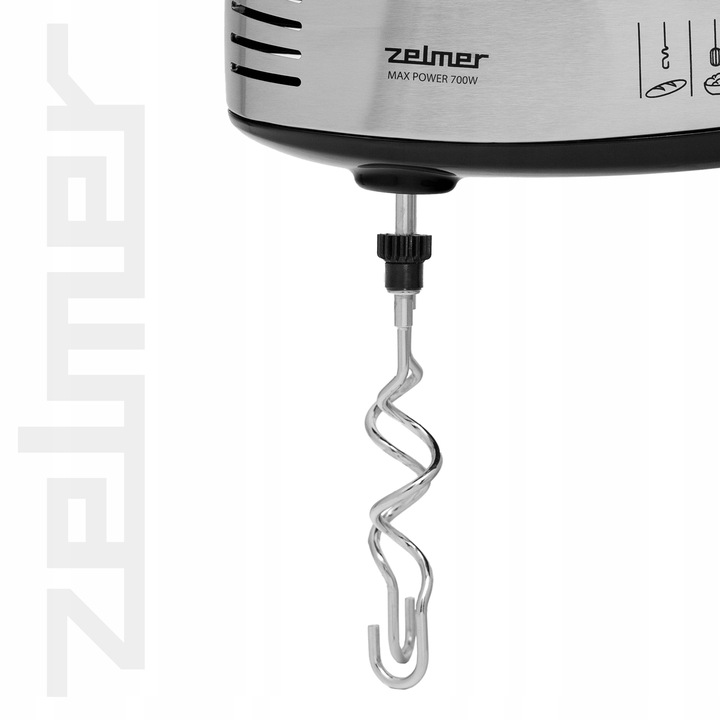 MIKSER RĘCZNY ZELMER LEKKI ROBOT KUCHENNY Z MISĄ 2,5L 4 KOŃCÓWKI TURBO