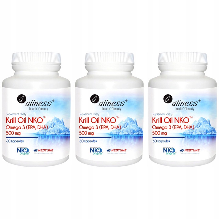 3x Krill Oil NKO Aliness Olej z Kryla NEPTUNE