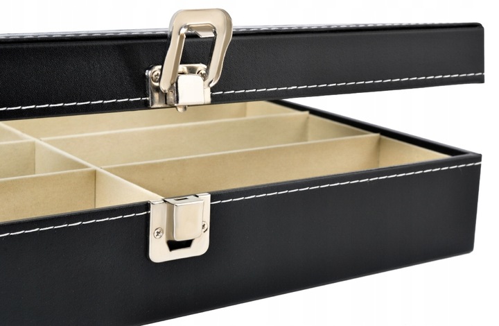 Pudełko na Okulary Etui Organizer na 8 Okularów Elegancka Szkatułka Prezent