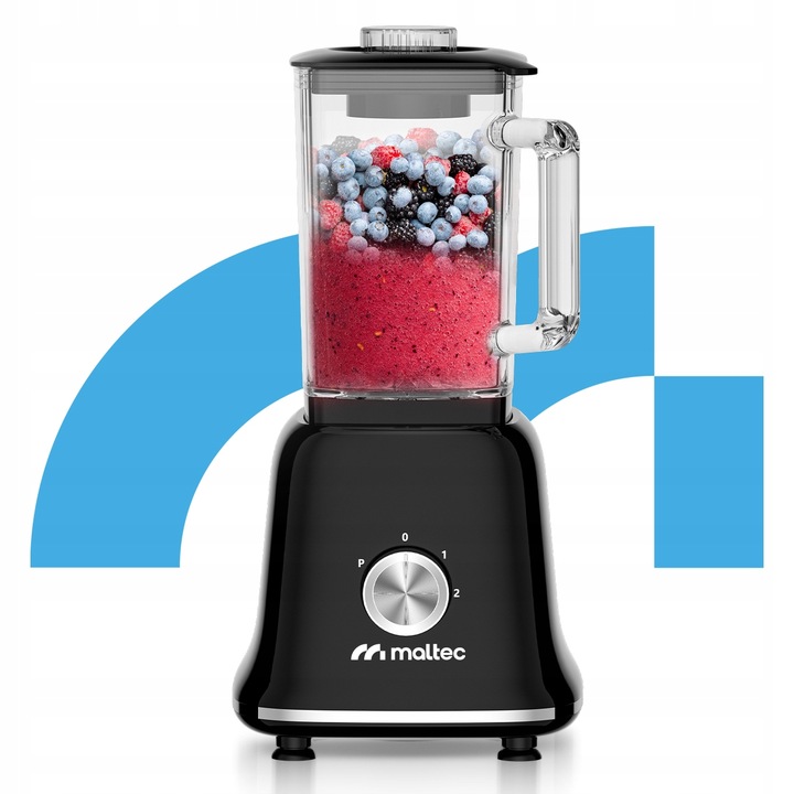 BLENDER KIELICHOWY SZKLANY DO KOKTAJLI SMOOTHIE MŁYNEK 2 BIDONY DUŻY