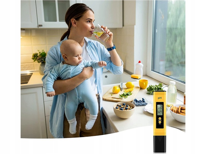 Elektroniczny Miernik pH ATC Autokalibracja Tester Wody Pomiar 0-14 pH