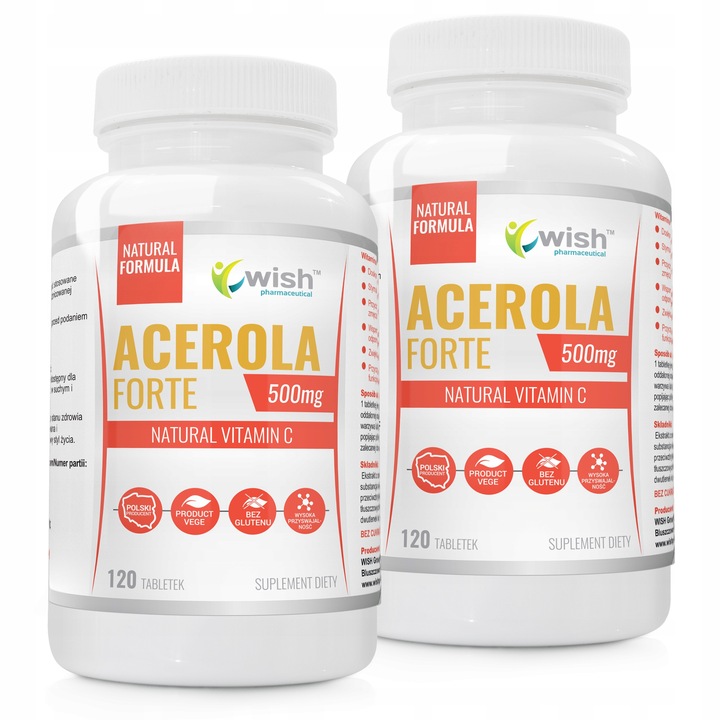 ACEROLA FORTE 500mg 240sztuk Naturalna Witamina C