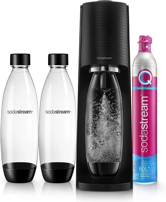 SATURATOR SYFON WODY SodaStream Terra CZARNY + 2 BUTELKI ZESTAW