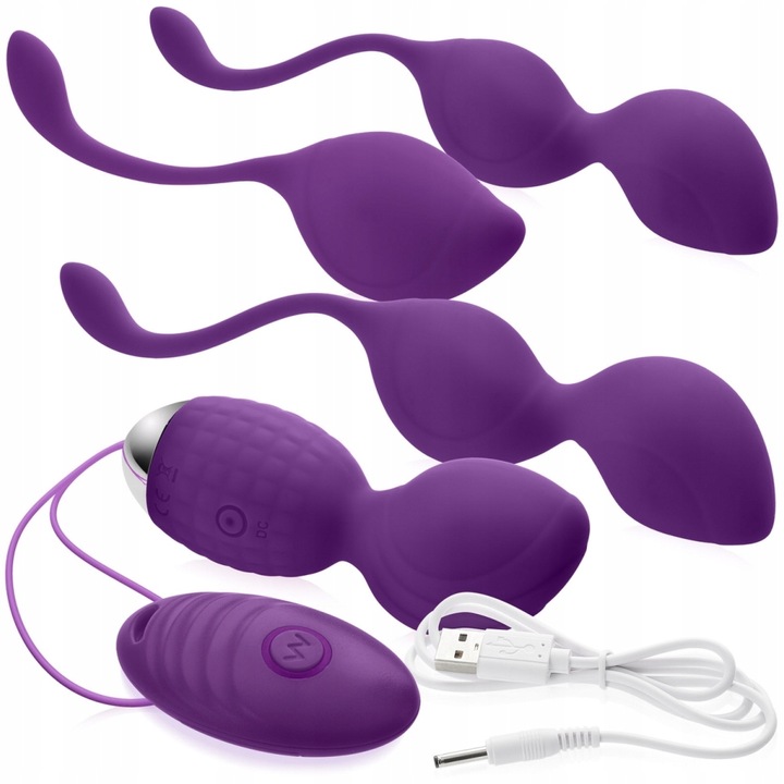 ZESTAW KULEK GEJSZY + WIBRUJĄCE JAJKO - 10 FUNKCJI