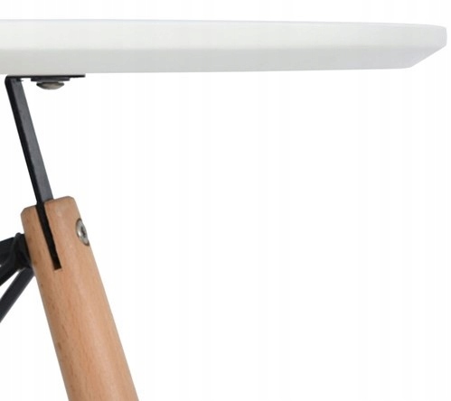 STÓŁ OKRĄGŁY DSW SKANDYNAWSKI STYL BIAŁY 80x75