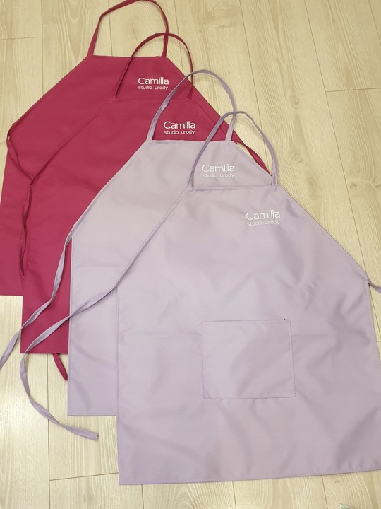 fartuch fartuszek kosmetyczny flex nadruk logo napis nazwa imię prezent